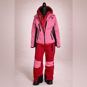 Women's Pink and Black Ski Jacket